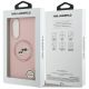 8. Etui Karl Lagerfeld Silicone nauble Heads And Circle MagSafe na Samsung Galaxy S25 Edge - różowe
