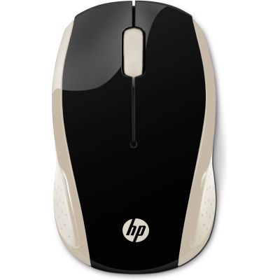 Mysz HP Wireless Mouse 200 Silk Gold bezprzewodowa czarno-złota 2HU83AA