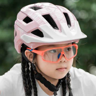 5. Kask rowerowy Rockbros LK-67 młodzieżowy z odpinanym daszkiem 54–58 cm - różowy