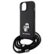 5. Etui Karl Lagerfeld Crossbody Saffiano Metal Pin Karl&Choupette na iPhone 15 - czarne