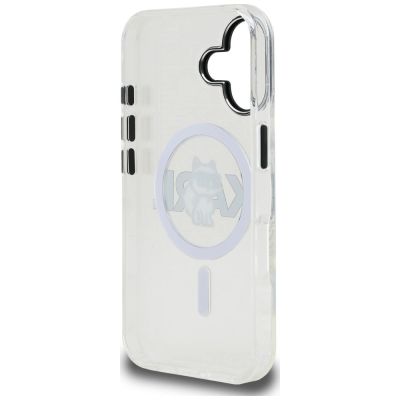 7. Etui Karl Lagerfeld IML Choupette Sketch Logo MagSafe na iPhone 17 - przezroczyste