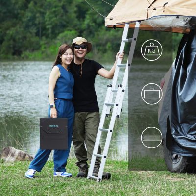 8. Ładowarka Choetech SC009-V2 solarna składana 100W USB-C / 2x USB-A PD QC - czarna