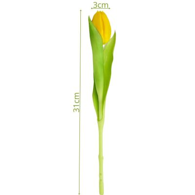 11. TULIPAN ŻÓŁTY 31CM JAK ŻYWY DEKORACJA WIOSENNA