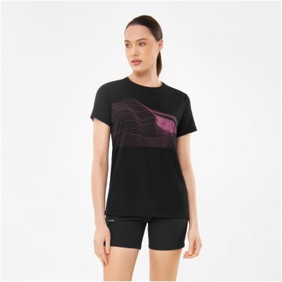 T-shirt damski VIKING Morain Lady Bamboo czarny   L