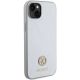 4. Etui Guess Strass Metal Logo do iPhone 15 Plus - srebrne