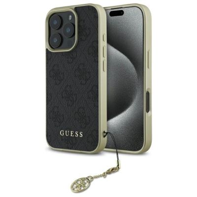 Etui Guess 4G Charms Collection na iPhone 16 Pro Max - czarne