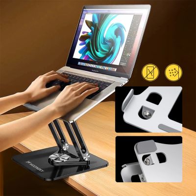 8. Podstawka pod laptopa, tablet Wozinsky WRS-CPY84SB 360 aluminiowa + Gratis! podstawka do smartfona - czarna
