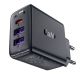 2. Ładowarka Acefast A57 PD 35W GaN 2 x USB-A + USB-C z 3 portami - czarna