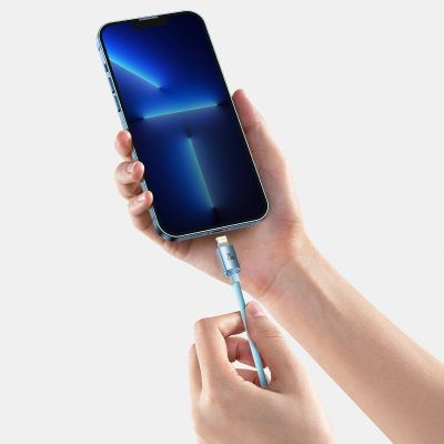 9. Kabel Baseus CAJY001303 Lightning - USB-C PD 20W 480Mb/s 1,2m - niebieski