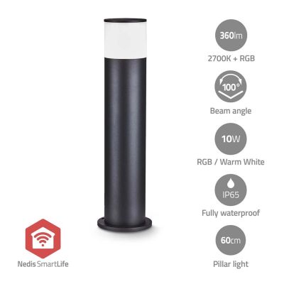 8. Lampa zewnętrzna Nedis ZBLOP10RGBW Smartlife RGB Zigbee 3.0 10 + 4W