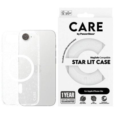 Etui CARE by PanzerGlass Flagship Urban Combat StarLight White MagSafe na iPhone 16e - przezroczyste