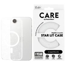 Etui CARE by PanzerGlass Flagship Urban Combat StarLight White MagSafe na iPhone 16e - przezroczyste