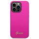 3. Etui Guess Silicone Vintage Gold Logo na iPhone 14 Pro Max - fuksja