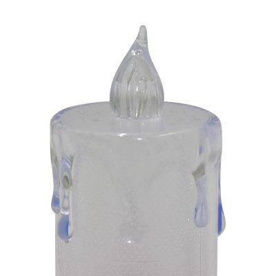 13. ŚWIECA DEKORACYJNA 3,5x8CM ZDOBIONA LED