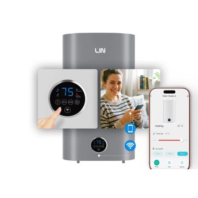 3. Bojler elektryczny LIN LIFVD1SMGY 100L UNIVERSAL szary WiFi