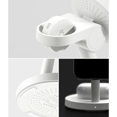 4. Ładowarka bezprzewodowa Ringke 3in1 Magnetic MagSafe 25W QI2.2 - biała