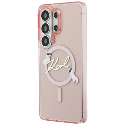 2. Etui Karl Lagerfeld IML KC Script MagSafe na Samsung Galaxy S26 Ultra - różowe