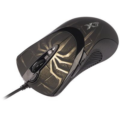 2. Mysz komputerowa A4 TECH Evo XGame Laser Oscar X747 Brown Fire A4TMYS29980 (laserowa; 3600 DPI; kolor brązowy)