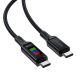 3. Kabel Acefast C7-03 USB-C USB-C 100W 1.2m z wyświetlaczem - czarny