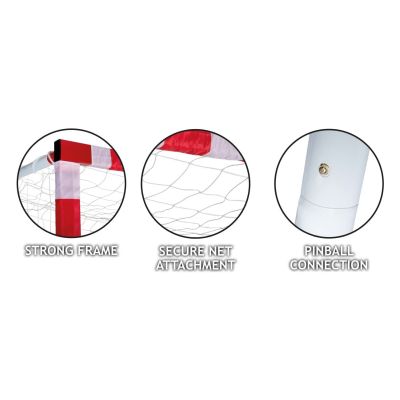 3. Bramka do piłki nożnej z siatką 300x200x110 cm Allround Dunlop - 0666