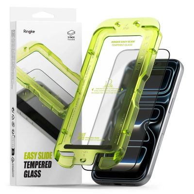 7. Szkło hartowane Ringke Easy Slide 2-pack na iPhone 17 Pro Max - czarne