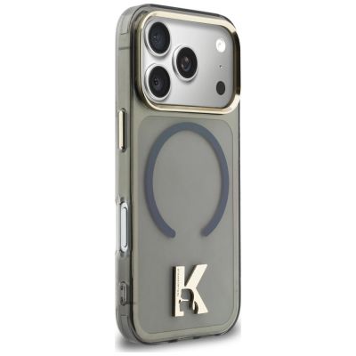 4. Etui Karl Lagerfeld IML K Head Logo MagSafe na iPhone 17 Pro Max - czarne