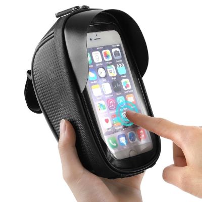 14. Wozinsky torba rowerowa na kierownicę z etui na telefon 1 l czarna (WBB16BK)