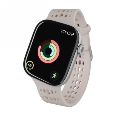 Pasek Decoded Silicone Ares O Band  na Apple Watch 40 / 41 / 42 mm - beżowy