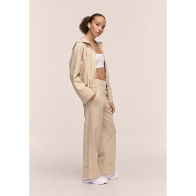 4. Spodnie damskie CASALL Aria Turn Up Straight Jogger kolor beżowy