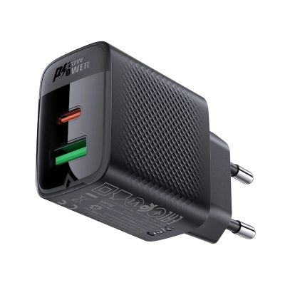 2. Ładowarka Acefast A78 sieciowa GaN USB-A / USB-C PD 20W - czarna