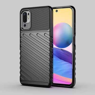 12. Thunder Case elastyczne pancerne etui pokrowiec Xiaomi Redmi Note 10 5G / Poco M3 Pro czarny
