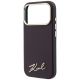 6. Etui Karl Lagerfeld Saffiano Small Script Metal Logo MagSafe na iPhone 17 Pro Max / 18 Pro Max - burgundowe
