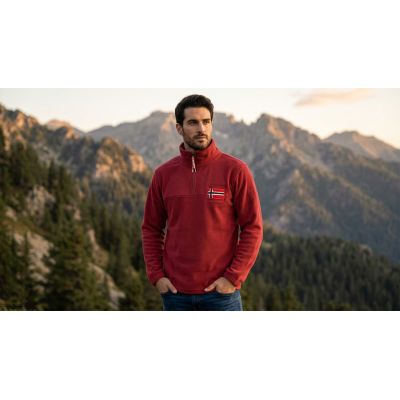4. Polar męski Geographical Norway TEQUATEUR BURGUNDY DB MEN 233 (WZ6696H/GN-BURGUNDY)