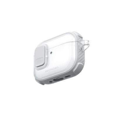 12. Etui AMAZINGTHING Titan Pro Mag Case Clear do AirPods Pro 3 - białe