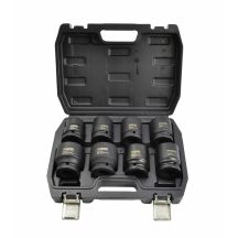 AWTOOLS ZESTAW NASADEK UDAROWYCH 3/4"  8cz./24-38mm KRÓTKIE BLACK LINE