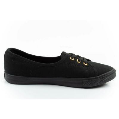 4. Lee Cooper buty trampki damskie sportowe czarne wsuwane baleriny
