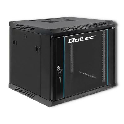 6. Szafa RACK 19" 9U 600 x 500 x 600 czarna wisząca