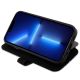 5. Etui BMW Leather Stamp Blue Lines na iPhone 14 Pro - czarne
