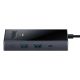2. Hub USB-C 8w1 Baseus PioneerJoy HDMI 4K@60Hz + HDMI 4K@30Hz + DisplayPort 8K@30Hz + VGA + 2 x USB-A 3.0 + 2 x USB-C - szary