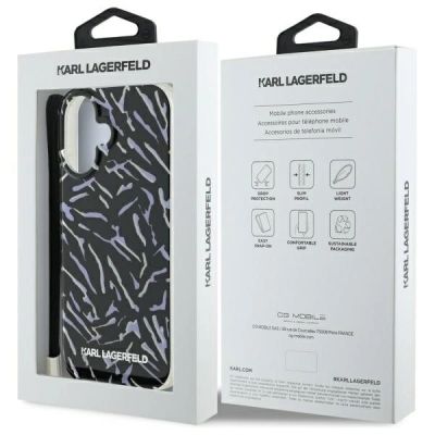 7. Etui Karl Lagerfeld Zebra With Cord na iPhone 16 Plus - fioletowe