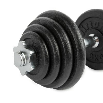 5. VIRTUFIT REGULOWANY ZESTAW HANTLI PRO - ZESTAW SZTANGI - ŻELIWO - 1 X 15 KG