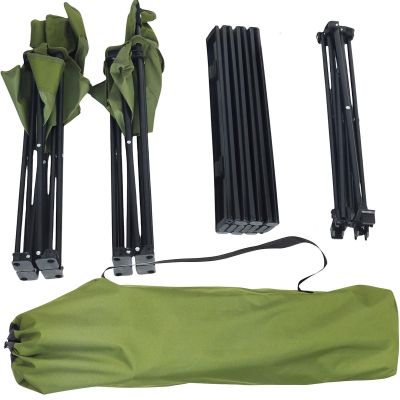 23. ZESTAW TURYSTYCZNY SKŁADANY 3W1 STOLIK I 2 KRZESŁA ZIELONY ENERO CAMP