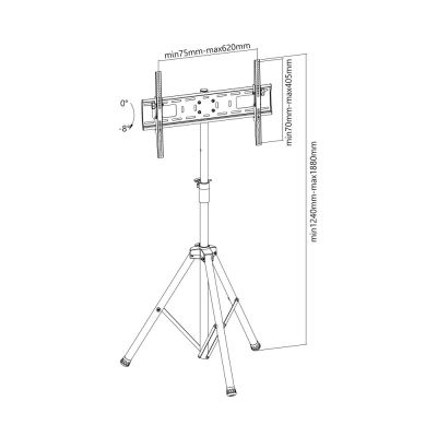 3. Techly ICA-TR17T uchwyt do tablic informacyjnych 177,8 cm (70") Czarny