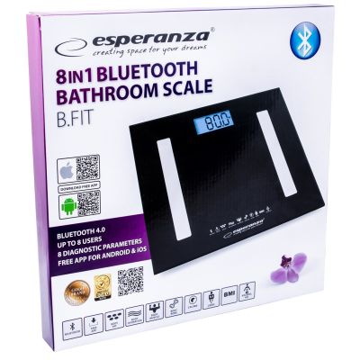 12. Waga z funkcją bluetooth Esperanza EBS016K (kolor czarny)