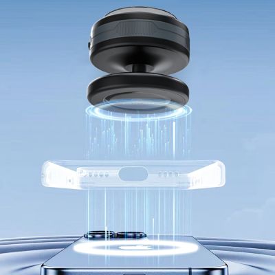 6. Uchwyt samochdowy Dudao F24MAX z ładowarką bezprzewodową 15W kompatybilny z MagSafe z automatyczną przyssawką - czarny