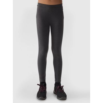 Legginsy bawełniane elastyczne dziewczęce 4F Junior