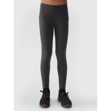 Legginsy bawełniane elastyczne dziewczęce 4F Junior