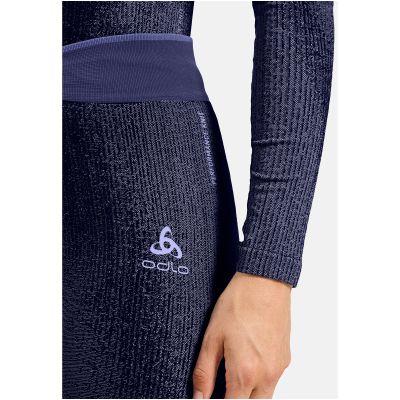 Spodnie Odlo BL BOTTOM 3/4 PERFORMANCE WARM BLACKCOMB niebieski
