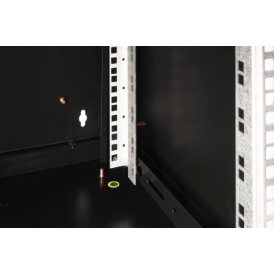 8. Digitus Szafa sieciowa wisząca Unique 19" 7U rack 600x600, drzwi szyba, czarny, niedzielona, złożona, 100kg
