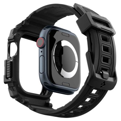 8. Etui z paskiem Spigen Rugged Armor Pro na Apple Watch 10 (42 mm) - czarne